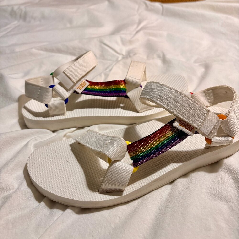 Teva Original Universal Pride Sandals in White